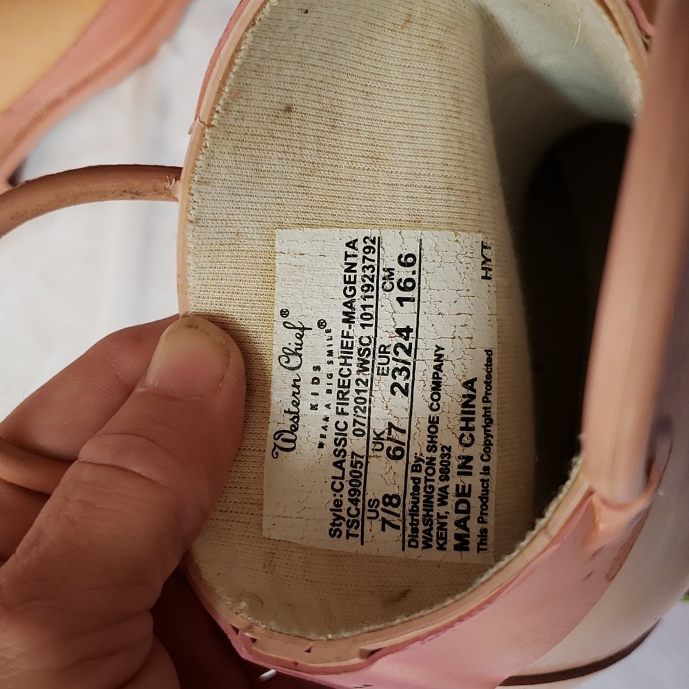 Western chef little girls boots 7/8 - Picture 2 of 5
